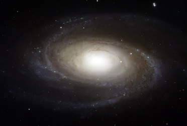 Galáxia espiral brilhante M81 visto do telescópio de Hubble. Crédito NASA Espaço estelar da astronomia da ciência
